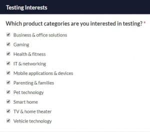 Testing Interests
